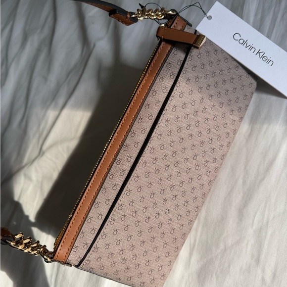 Calvin Klein Taupe and Cognac Bag - Picture 4 of 8